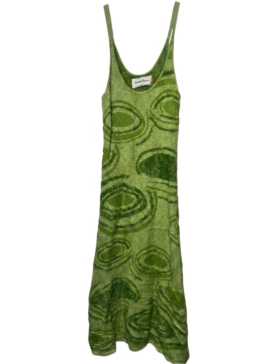 House of Sunny Dresses & Skirts - House of Sunny Green Abstract Pattern Maxi Slip Dress